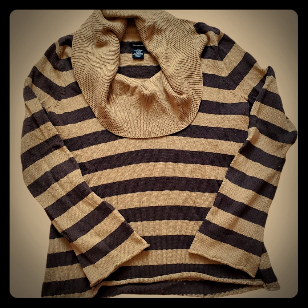 CK Brown Stripe Sweater